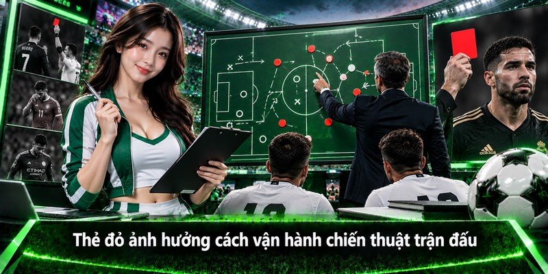 Thẻ đỏ ảnh hưởng cách vận hành chiến thuật trận đấu