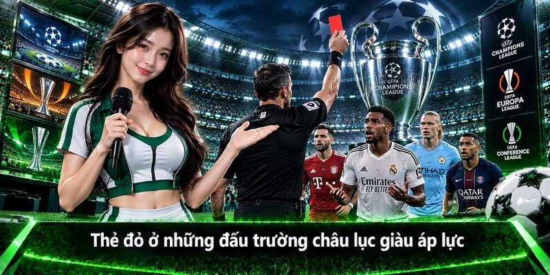 Thẻ đỏ ở những đấu trường châu lục giàu áp lực