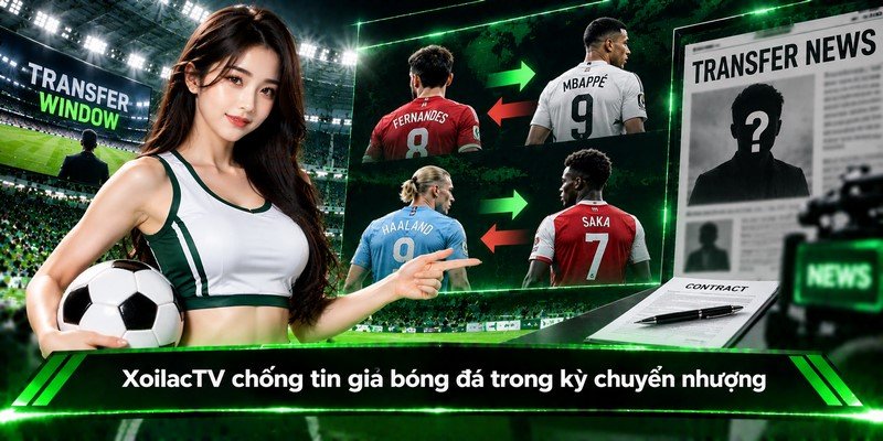 XoilacTV chống tin giả bóng đá trong kỳ chuyển nhượng