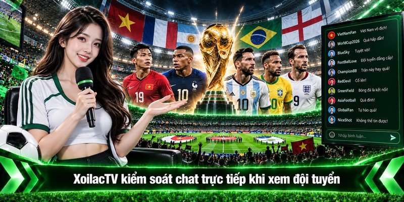 XoilacTV kiểm soát chat trực tiếp khi xem đội tuyển